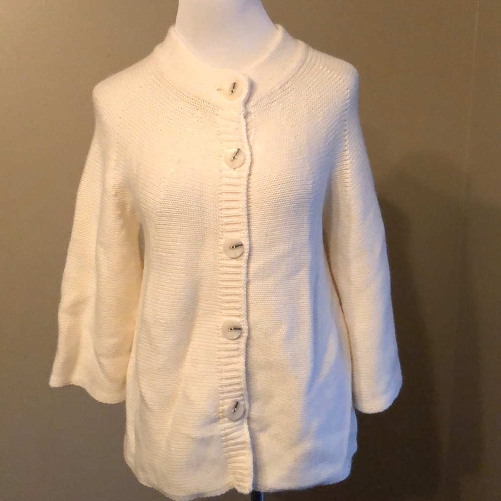 Off white knit cardigan